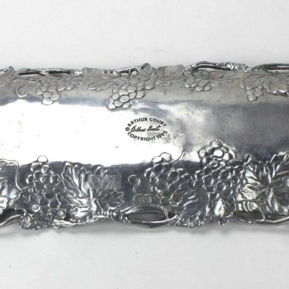 Arthur Court Long/Narrow Metal Serving Tray 19" x 5.5" - Picture 3 of 5